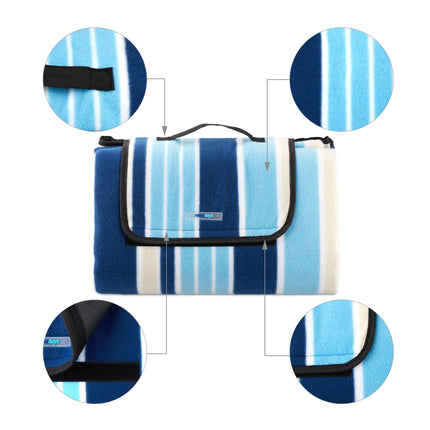 Picnic blanket 200 x 200 cm striped