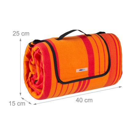 Picknickdecke 200 x 200 cm gestreift