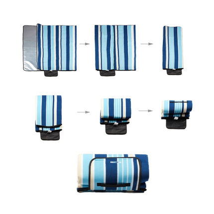 Picnic blanket 200 x 200 cm striped