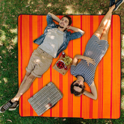 Picknickdecke 200 x 200 cm gestreift