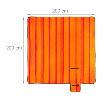 Picknickdecke 200 x 200 cm gestreift