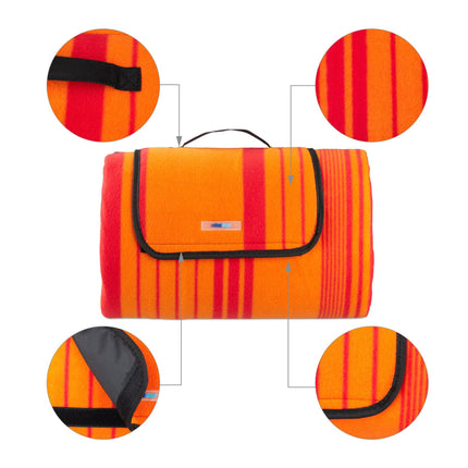 Picknickdecke 200 x 200 cm gestreift
