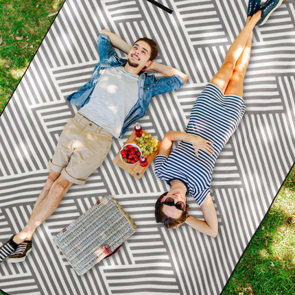 Picknickdecke 200 x 300 cm gestreift