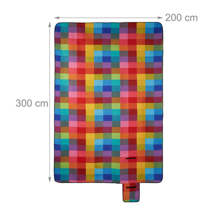 Couverture de pique-nique 300 x 200 cm à carreaux