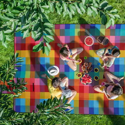 Couverture de pique-nique 300 x 200 cm à carreaux