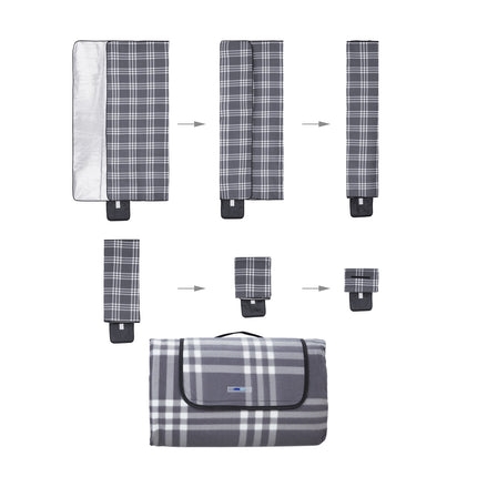 Picknickdecke 300 x 200 cm gestreift