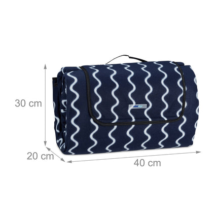 Picknickdecke 300 x 200 cm Wellenmuster