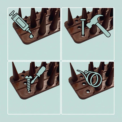 Taubenspikes, 20er-Pack Kunststoff 3-reihig zuschneidbar