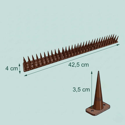 Taubenspikes, 20er-Pack Kunststoff 3-reihig zuschneidbar