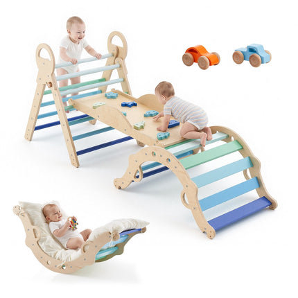 Pikler Triangle Set 9-in-1, Foldable, 150 lb Load