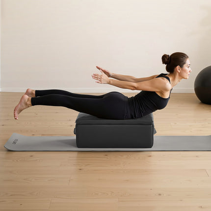 Pilates Reformer Sitting Box, 25x17x9 In, PU Wood