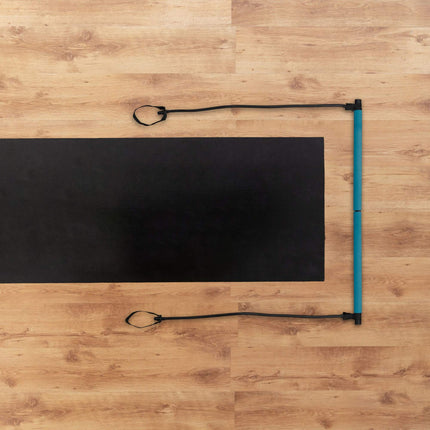 Pilates bar with resistance bands