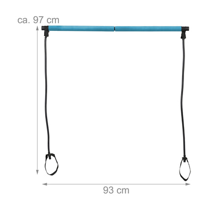 Pilates bar with resistance bands