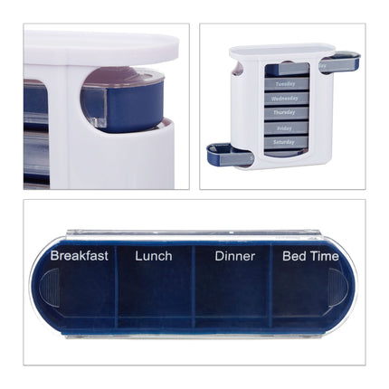 Pillbox 7 days 4 compartments English