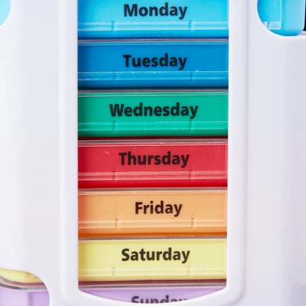 Pillendose 7 Tage 4 Fächer Englisch