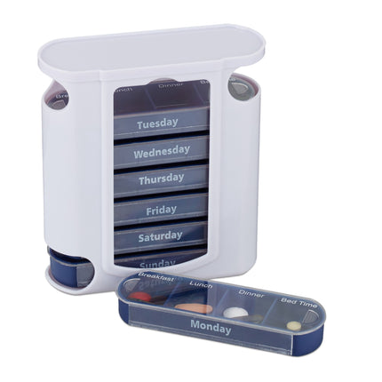 Pillbox 7 days 4 compartments English