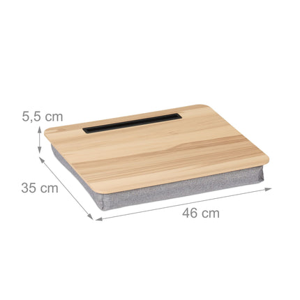 Pillow for laptop with mobile phone holder