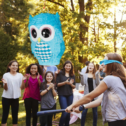 Piñata blaue Eule