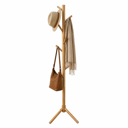 Pine Coat Stand with 8 Hooks – Adjustable Height