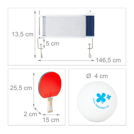 Ensemble de raquettes de ping-pong avec filet