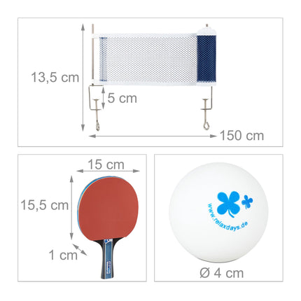 Pingpong-Schlägerset mit Netz