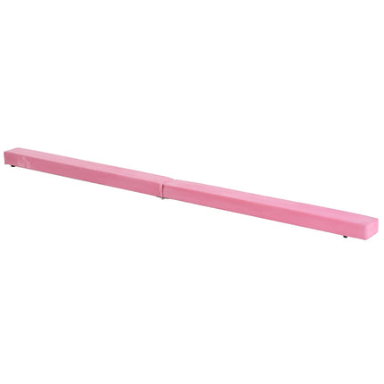 Rosa 210 cm klappbarer Turn-Schwebebalken, für drinnen/draußen