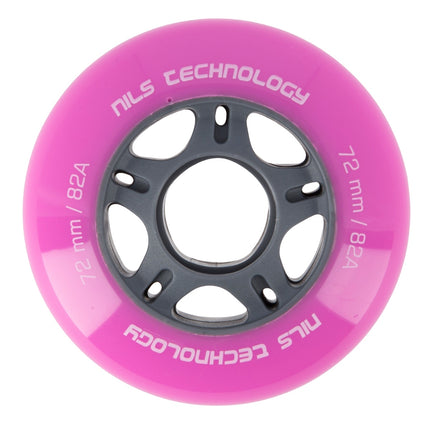Rosa 72x24mm 82A Skateboard-Rollen, 4er-Set