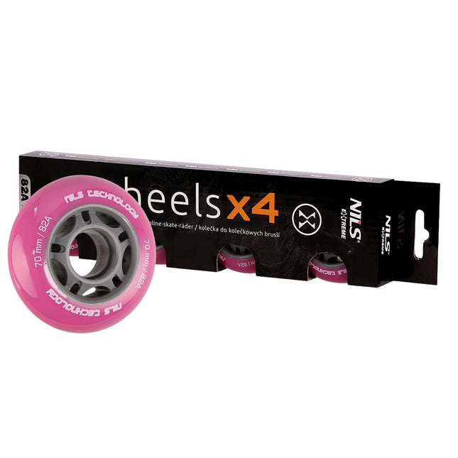 Pink 82A PU Skateboard-Rollen, 70x24mm, 4er-Set
