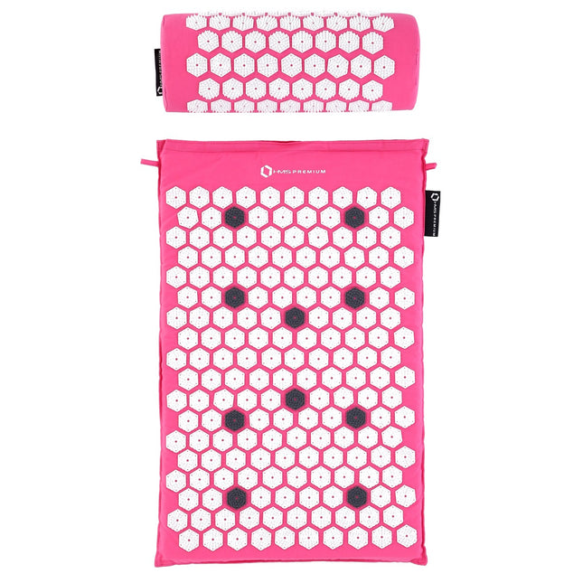Rosa Akupressurmatten-Set – inklusive Matte und Kissen