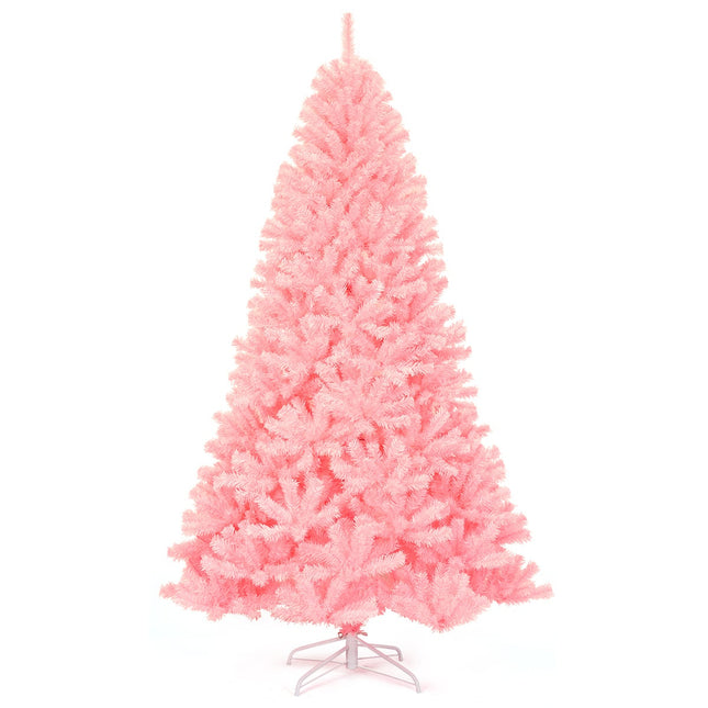 Umělý vánoční stromek 225 cm, PVC, růžová