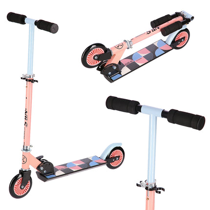 Pink-Blue Kids Scooter, Adjustable Height