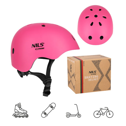 Pink Helmet for Skating, S (52-56cm), Lightweight