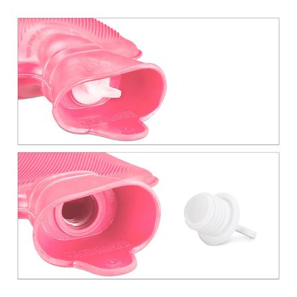 Wärmflasche rosa 1L – Auslaufsicher, Schmerzlinderung