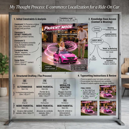 Pink Kids Electric Car with LED Lights & Music, 3-5 km/h