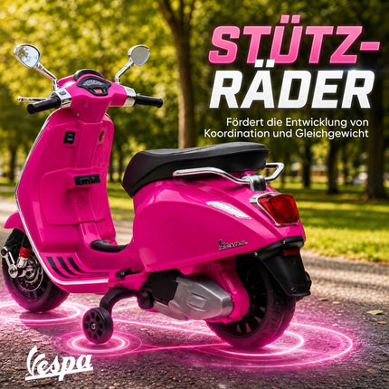Pink Kids Electric Vespa Motorcycle with Music & Lights