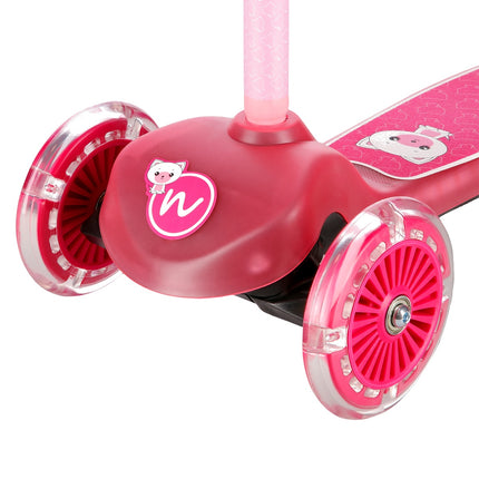 Pink Kids Scooter with Adjustable Handlebar