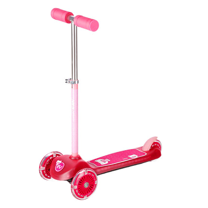 Pink Kids Scooter with Adjustable Handlebar