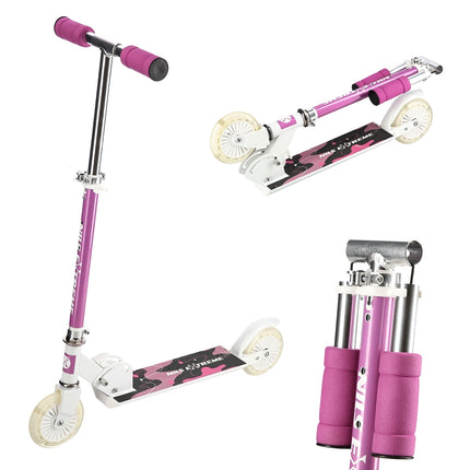 Rosa Kinderroller – Verstellbare Höhe, Leichtgewicht
