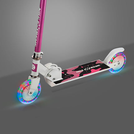 Rosa Kinderroller – Verstellbare Höhe, Leichtgewicht