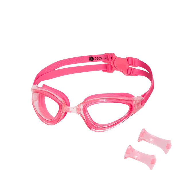 Rosa Schwimmbrille, Antibeschlag, UV-Schutz