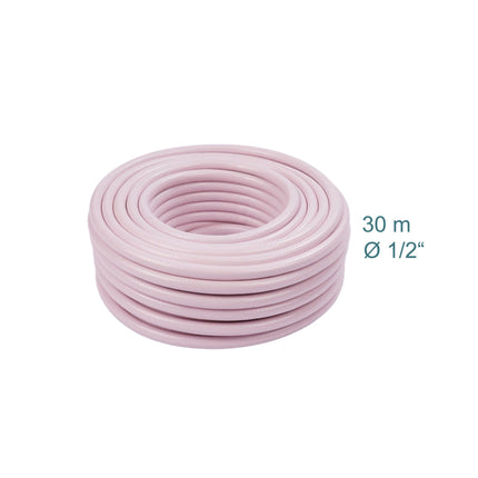 Pink Weatherproof Garden Hose, UV-Resistant, 1/2-Inch