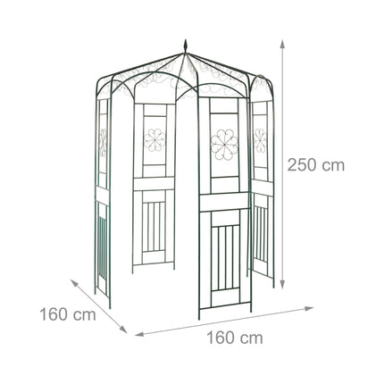 Elegant green finish pavilion, Metal