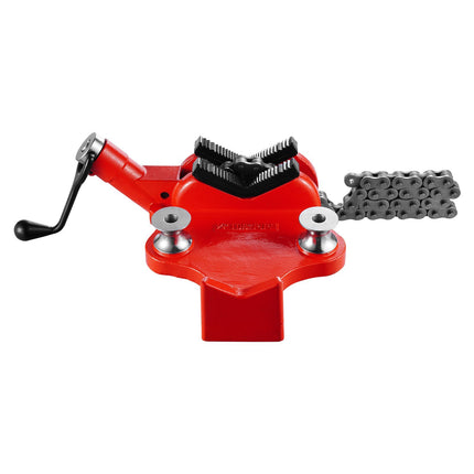 Pipe Chain Vise, 1/2–8 in Capacity, Cast Iron Base
