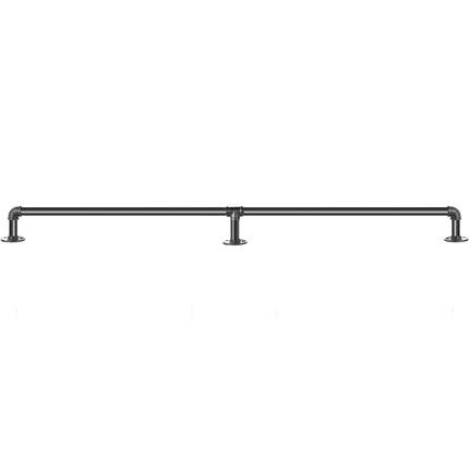 Pipe Stair Handrail, 7 Ft Carbon Steel Wall Mount, 440 lb