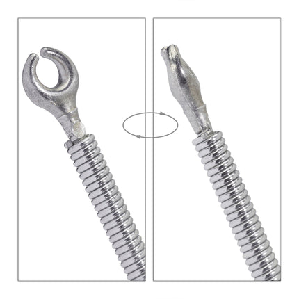 Pipe cleaning spiral with claw
