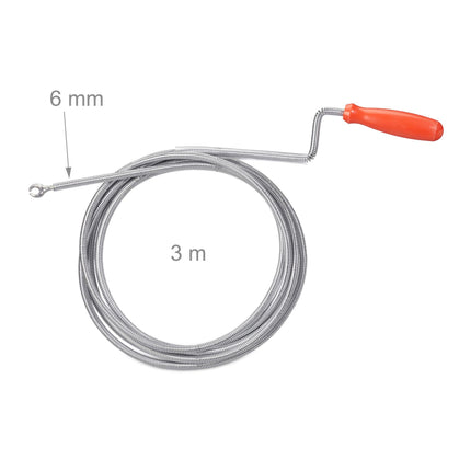 Pipe cleaning spiral with claw