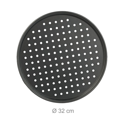Pizza Baking Trays Set with Rack – Non-Stick, Perforated