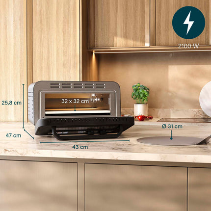 Pizza Oven 2100W, 400C Capacity