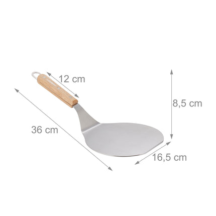 Pizza Slider mit hellbraunem Holzgriff