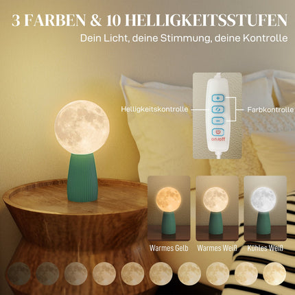 Planeten-Tischlampen-Set, 3 Farben, USB-betrieben